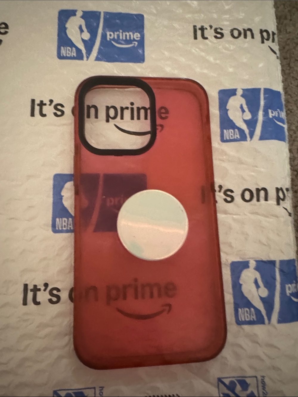 Pink Transparent Phone Case with PopSocket Compatible - AMAZON